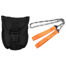 Outdoor 33-tands zakkettingzaag, survivalkettingzaag met ritssluiting, handzaagketting compatibel met houtzagen
