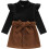 Ensemble pull à col roulé et jupe boutonnée pour bébé fille 1
