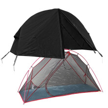 Tienda de campaña individual compatible con catre. Tienda ligera e impermeable, ideal para acampar al aire libre, mochilear y viajar.