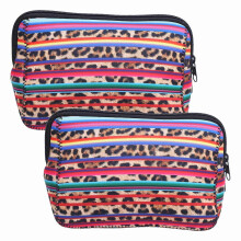 2 Stück Outdoor-Reise-Neopren-Kosmetiktasche, Make-up-Etui, tragbarer Handtaschen-Organizer Nr. 6