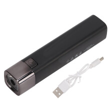 Wiederaufladbare, superhelle Mini-USB-Taschenlampe mit Powerbank-Funktion, kompatibel mit Outdoor-Abenteuern, Schwarz
