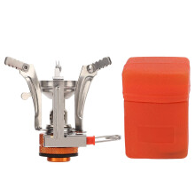 Hornilla de camping para exteriores, mochileros y picnics, 3000 W, mini portátil, de acero inoxidable 304, con soporte triangular.