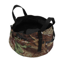 Opvouwbare emmer met handvat, draagbare, opvouwbare wasbak, lichtgewicht watercontainer, geschikt voor kamperen, wandelen, vissen en camouflage.