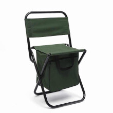 Klappstuhl, tragbarer Campingstuhl, Angelstuhl, Freizeitstuhl mit Tasche, Grün