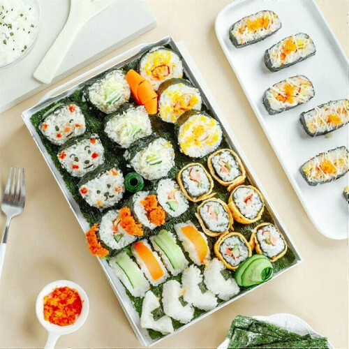 Multifunctional Sushi Rice Mold Kit compatible with Making Round and Cake Styles 1