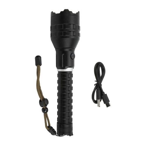 LED Flashlight Type C Charging High Brightness Ergonomic Nonslip IPX4 Waterproof Easy Operation Rechargeable Flashlight