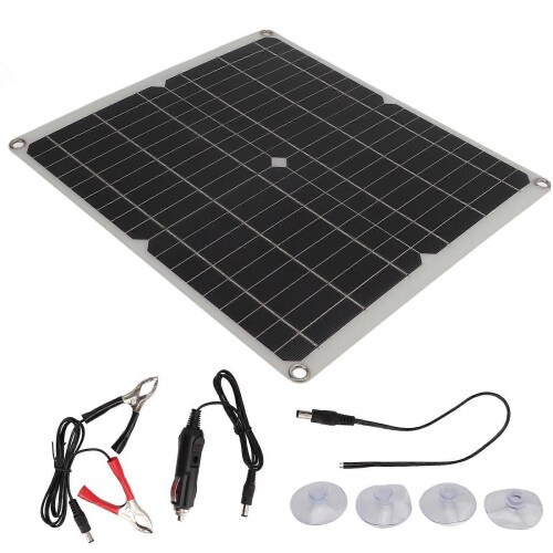 Outdoor Portable Solar Panel 25W Foldable USB Monocrystalline Solar Panel Kit compatible with Mobile Phone Laptops