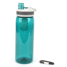 770 ml waterfles met filter voor buiten, kamperen, noodwaterfilterfles, waterzuiveraar, groen