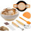 Bread Proofing Basket Set Trimming Knife Round Proofing Basket Egg Beater Dough Scraper Set 3