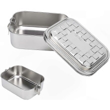 Lekvrije roestvrijstalen lunchbox met duurzaam deksel, geschikt voor zowel kantoor als buitengebruik.