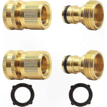 Kit de raccords pour tuyau d'arrosage en laiton 3/4"  Embout et connecteurs compatibles avec une utilisation extérieure