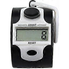 Mini 5-Digit Digital Counter compatible with Sports, Coaching, and Events (White)