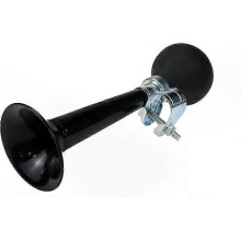 Zwarte 7-inch metalen luidspreker, geschikt voor thuisgebruik.