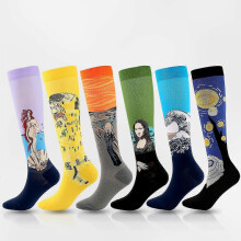 Set van 6 elastische compressiekousen, geschikt voor sport en dagelijks gebruik.