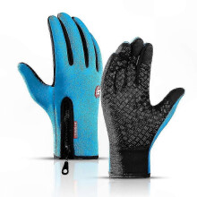 Guantes de ciclismo con soporte para la muñeca y compatibilidad con pantallas táctiles, ideales para actividades deportivas de invierno.