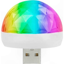Mini USB-discolamp, draagbare LED-stroboscoop met meerdere kleuren, geschikt voor feestjes, auto's, zwembaden, clubs en karaoke.