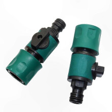 Lot de 2 raccords de tuyau d'arrosage de 16 mm avec valve, compatibles avec les raccords de tuyaux d'eau.