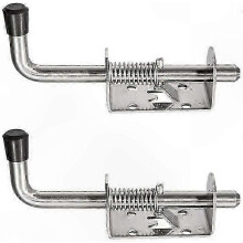 Heavy Duty Steel Spring Bolts compatible with Garage Door and Shed - 2 Pack
