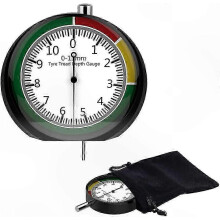 Universal Tire Depth Measuring Tool with 0-11mm Gauge and Protective Case compatible with Tread Inspection