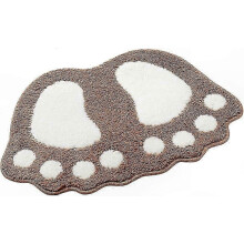 Zachte, antislip badmat, absorberende, hoogpolige mat geschikt voor badkamer of douche, 40x60 cm, lichtbruine vloermat
