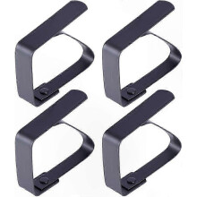 Adjustable Tablecloth Clips compatible with Banquet Wedding Picnic Hotel Home Use Black 4Pcs Stainless Steel Clamps compatible with Table Covers