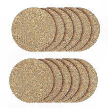 Korkuntersetzer mit abgerundeten Kanten, 12er-Set, perfekt passend zu Wohnaccessoires und Couchtischen