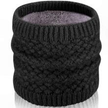 Soft Fleece Neck Warmer, Windproof Knitted Scarf, Elastic Snood compatible with Neck and Ear Protection, Universal Fit Gaiter Face Cover