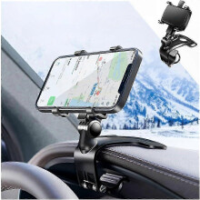 Verstellbare, rutschfeste Handyhalterung, kompatibel mit dem Armaturenbrett im Auto, um 360 drehbare Universalhalterung, kompatibel mit Smartphones