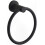 Black Bathroom Towel Ring, Wall-Mounted Stainless Steel with Rubber Coating, Durable and Rustproof Accessory compatible with Home Use 1