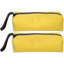 2-Pack Small Canvas Tool Bags, Portable Storage Organizer with Zipper, Multipurpose Yellow Tool Bag compatible with DIY and Crafting