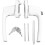 Solid Double Ended Lever Handle White with Keys compatible with Doors Windows 1