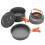 Pot with Tableware Combination AntiSlip Non Stick Coating Easy to Clean Camping Cookware Set 2