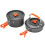 Pot with Tableware Combination AntiSlip Non Stick Coating Easy to Clean Camping Cookware Set 3