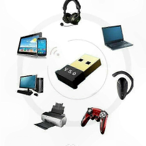Dongle USB Bluetooth 5.0 compatibile con PC e laptop, adattatore audio wireless ricevitore - Nero 1