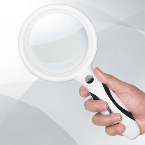 Illuminated 5X Magnifier with Adjustable Brightness and Comcompatible witht Grip compatible with Reading 1