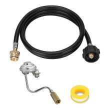 LPG-gasregelaar met adapterslang, compatibel met de Coleman Roadtrip draagbare grill.