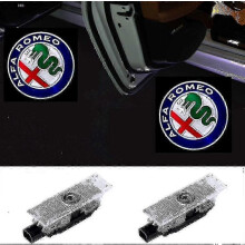 Alfa Romeo kompatible Türleuchten (2er-Pack) mit Ghost-Logo-Projektor, wasserdicht, mit Einstiegsbeleuchtung