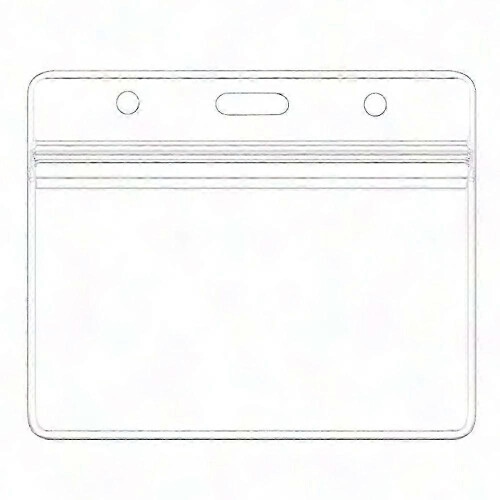 Sealable Waterproof Plastic Horizontal Badge Holders