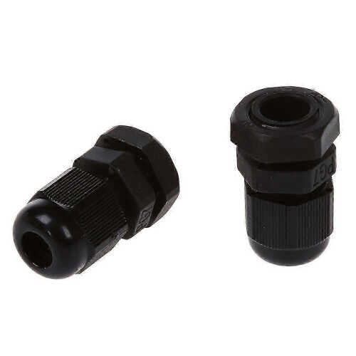 30 Pcs PG7 Waterproof Connector Gland Black compatible with 4-7mm Diameter Cable 2