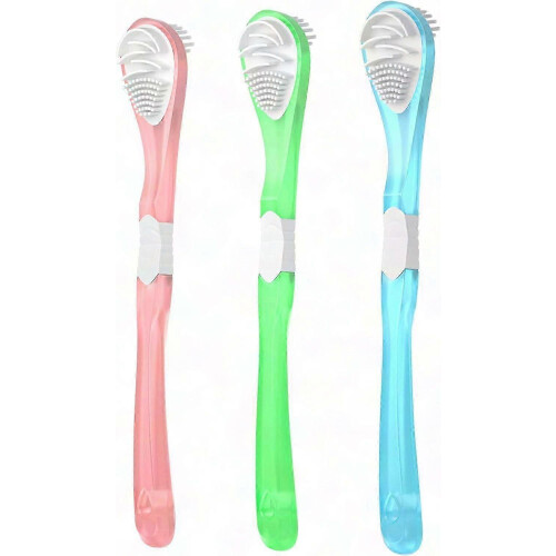 Grattoir à langue pour adultes, brosse douce double face