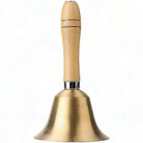 Solid Copper Hand Bell with Wooden Handle