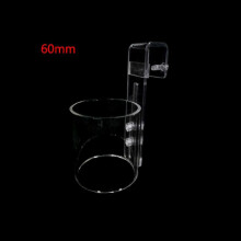 Fish Feeding Ring Safe Floating Food Feeder Circle Easy to Hang Transparent Acrylic Cylinder Shape compatible with Guppy Betta