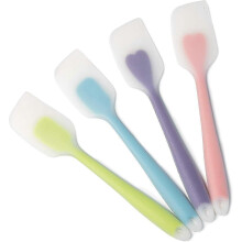 4-Pack Silicone Dough Scrapers, Heat-Resistant, Non-Stick, 2 Styles