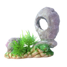 Aquariums Landscaping Decoration Resin Rockery Fishtanks Underwater Rock Figurine Shelter Cave compatible with Fish Shrimp Hideouts