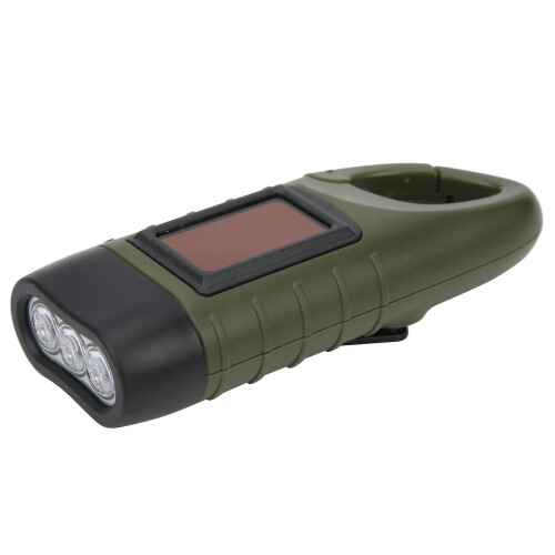 Multifunction Solar Hand Crank Flashlight Emergency LED Portable Torch compatible with Climbing Camping 2
