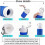 Foldable Silicone Water Bottle, Portable Leak-Proof Drinking Container compatible with Travel 5