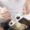 Kitchen Pasta Tool with 4 Holes, Rust-Resistant Stainless Steel Spaghetti Measurer 4