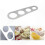 Kitchen Pasta Tool with 4 Holes, Rust-Resistant Stainless Steel Spaghetti Measurer 5