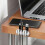 White Cable Management Clips Organizer compatible with 5 Cables, 2 Pack Holders compatible with Cord Control and Tidy Setup 2
