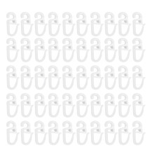50Pieces Curtain Gliders Hooks with S Shape Curtain Track Clip compatible with Seamlessly Opening and Closing compatible with Household Use